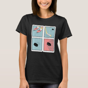 Retro-Eishockeyathlet Vintage-Wintersport Tor T-Shirt