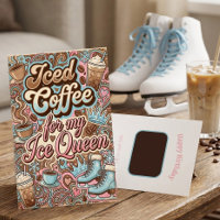 Retro-Eiskaffee-Eis-Königin-Geschenkkartenhalter