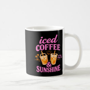 Retro Eiskaffee und Sonnenschein Kaffeeliebhaber S Kaffeetasse