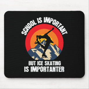 Retro-Eislaufen Wintersport Ski Schlittschuh Vinta Mousepad