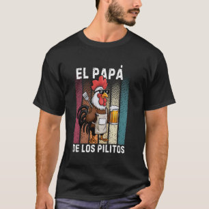 Retro El Papa de lo pollitos lustige Spanische Dia T-Shirt
