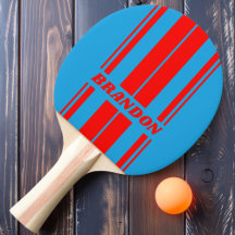 Retro Electric Blue Red Dualboard Streifen / Name