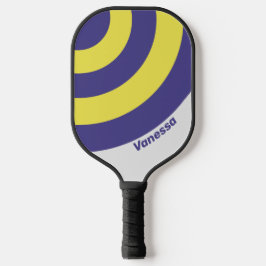 Retro Electric Lemon Traubenkreislauf Streifen mit Pickleball Schläger