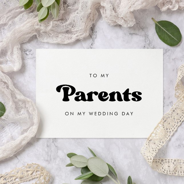 Rétro élégant à mes parents sur ma carte de jour d (Créateur téléchargé)