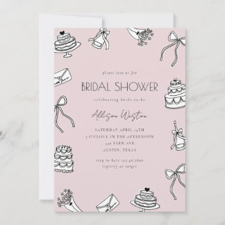 Retro Elegant Bridal Shower Invitation Einladung