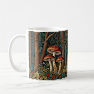 Retro elegante Pilzwald Kaffeetasse