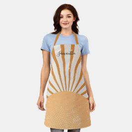 Retro Elegante Stylische Sonnenburst-Sonnenunterga Schürze