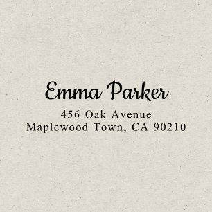 Retro Elegantes Skript Einfach Permastempel