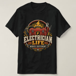 Retro-Elektriker-Werkzeuge Grafik T-Shirt