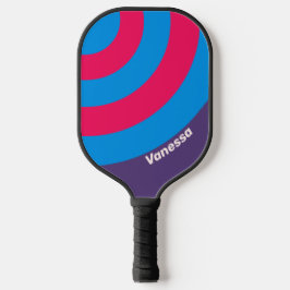 Retro Elektrischer Traubenkreislauf Streifen mit N Pickleball Schläger