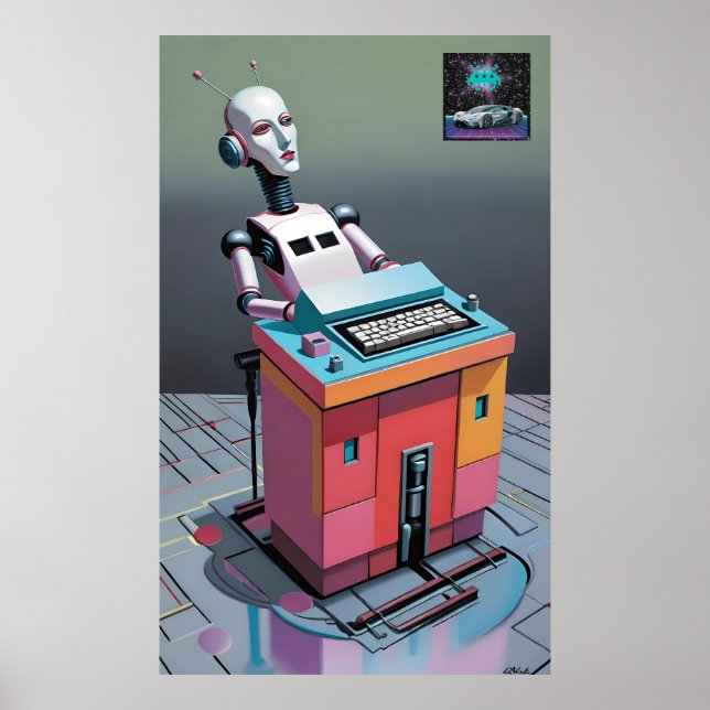 Retro-Elektro-Geplauder Poster (Vorne)