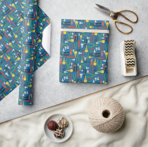 Retro Elektrowrapping Paper mit Tools Geschenkpapier