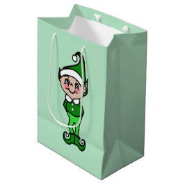 Retro Elf Weihnachtsgeschenk-Tasche Mittlere Geschenktüte
