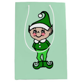 Retro Elf Weihnachtsgeschenk-Tasche Mittlere Geschenktüte