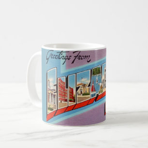 Retro Elizabeth NJ Postcard Kaffeetasse
