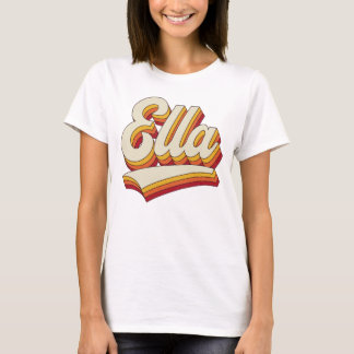 Retro Ella Name 70er Jahre Vintage-Design T-Shirt