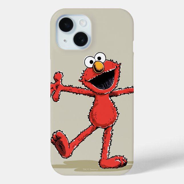 Retro Elmo iPhone 15 Hülle (Rückseite)