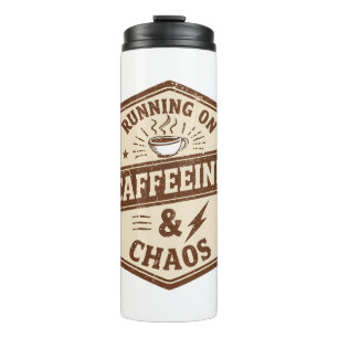 Retro-Eltern- und Kaffeeliebhaber-Humor Thermosbecher