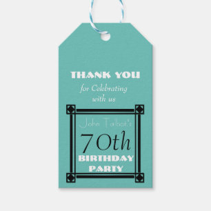 Retro Emerald 70. Geburtstag Personalisiertes Gesc Geschenkanhänger