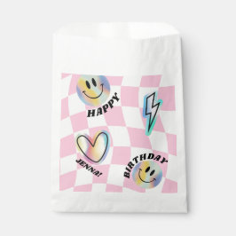 Retro Emoji lächeln Geburtstag für Mädchen Geschenktütchen