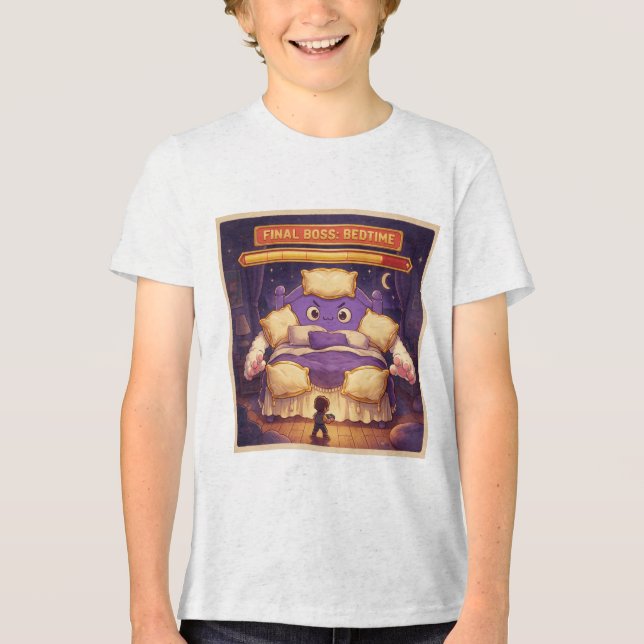 Retro-Endgegner-Spieler Tri-Blend Shirt (Vorderseite)