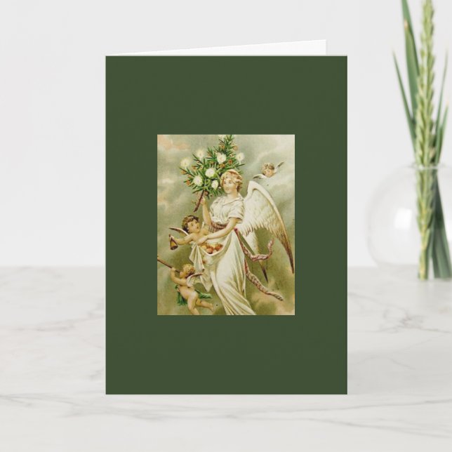 RETRO ENGELS-WEIHNACHTENkarte Karte (Vorderseite)