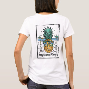 Retro Englewood Beach Kunstwerk auf beiden Seiten T-Shirt