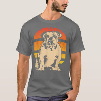 Retro English Bulldog Men Women Kids Gift T-Shirt