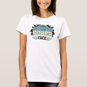 Retro ENTSPANNTES NÜCHTERNES GESICHT Benutzerdefin T-Shirt