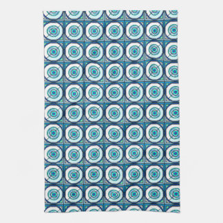Retro Entwurfs-Küchen-Tuch in aquamarinem u. im Küchentuch