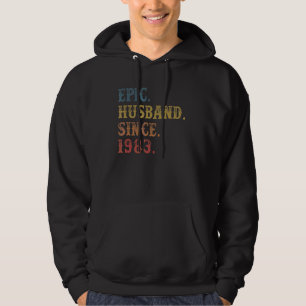 Retro Epic Husband seit 1983 39. Wedding Aniver Hoodie