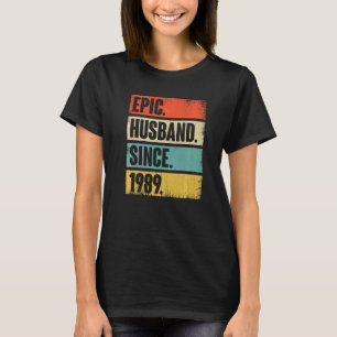 Retro Epic Husband Seit 1989 33. Wedding Anivers T-Shirt