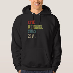 Retro Epic Husband Seit 2014 8. Wedding Anivers Hoodie