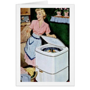 Rétro épouse - jour de blanchisserie,