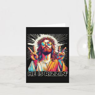 Retro Er ist Rizzin lustig Jesus hat Rizzen Ostero Karte