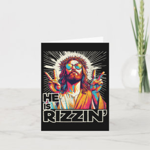 Retro Er ist Rizzin lustig Jesus hat Rizzen Ostero Karte