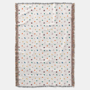 Retro Erathy Terrazzo Print Cosy Throw Blanket Decke