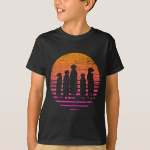 Retro-Erdeichhörnchen-Darbietung T-Shirt