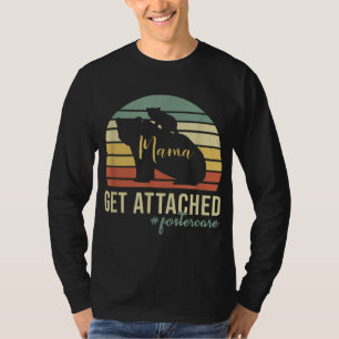 Retro erhalten befestigte Foster Care Mama Mama Be T-Shirt