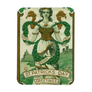 Retro - Erin Go Braugh. St. Patricks Gruß Magnet