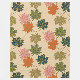 Retro Erntedank-Fall-Herbst-Blätter Fleecedecke