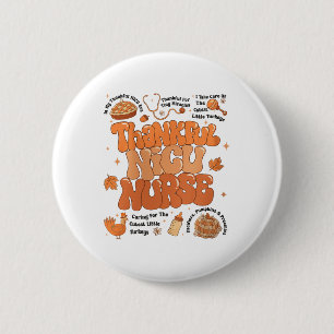 Retro Erntedank Nicu Nurse Herbst Dank Nicu Button