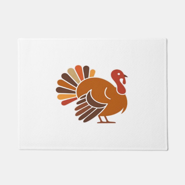 Retro Erntedank Türkei - Fall Harvest Design Cl Fußmatte (Vorderseite)