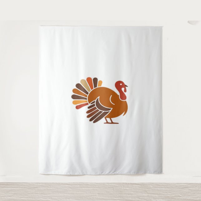 Retro Erntedank Türkei - Fall Harvest Design Cl Wandteppich (Vorderseite)