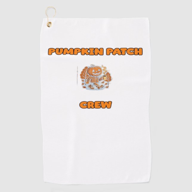 Retro Erntedank Türkei - Fall Harvest Design Ov Golfhandtuch (Vorderseite)