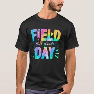 Retro Erste Klasse Feldtag Schüler Tie Dye Jungen T-Shirt