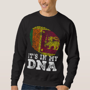 Retro Es ist in meinem DNS Sri Lanka Flag Fingerpr Sweatshirt