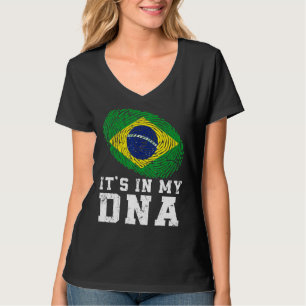 Retro Es ist in meiner DNA Brasilien Flag Patrioti T-Shirt