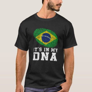Retro Es ist in meiner DNA Brasilien Flag Patrioti T-Shirt