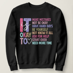 Retro Es Ist Okay Mental Health Sweatshirt
